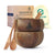 coconut bowl set and spoons, forks with a bag, gift box