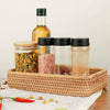 Wicker Rectangle Rattan Baskets Trays Serving| Set Of 3