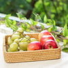 Wicker Rectangle Rattan Baskets Trays Serving| Set Of 3