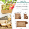 Wicker Rectangle Rattan Baskets Trays Serving| Set Of 3