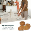 Rattan coasters are an eye-catching addition to any place