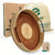Round rattan tray stainless steel handles with bag and box 